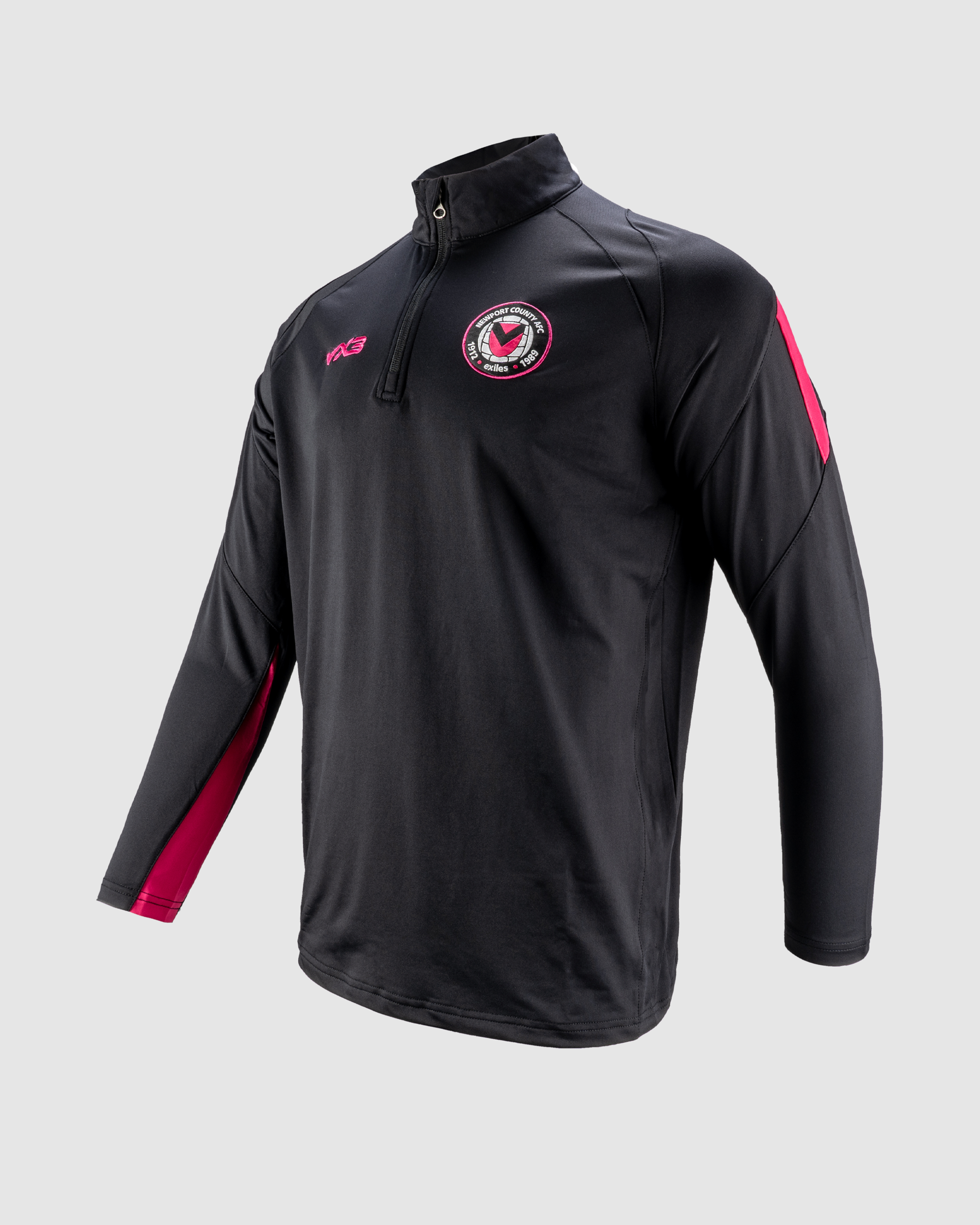 Newport County AFC 24/25 Half Zip Top-Black/Pink – Newport County