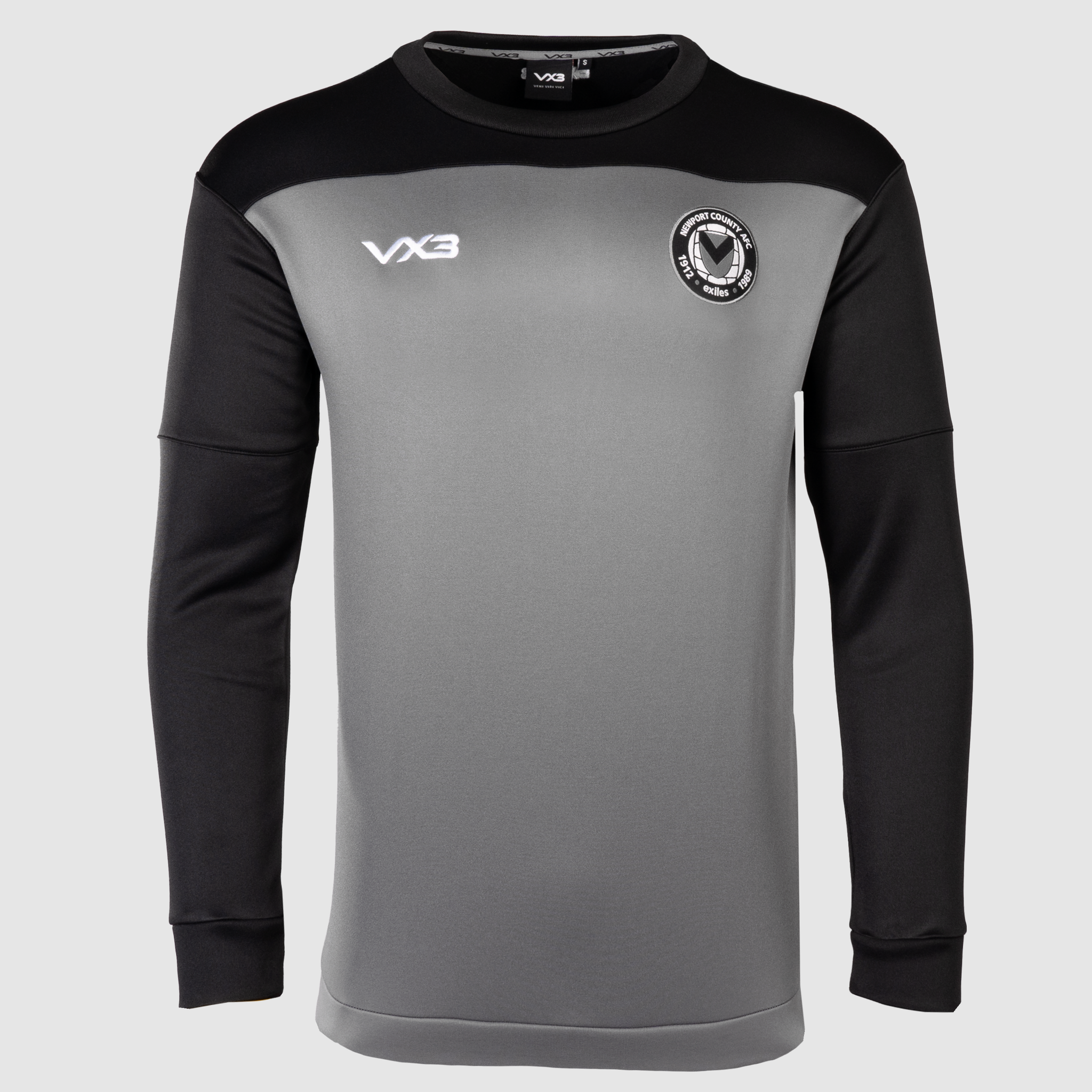 Newport County AFC Training Sweatshirt Grey/Black/Mint 23/24 Youth